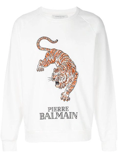 Shop Pierre Balmain Tiger Print Sweatshirt
