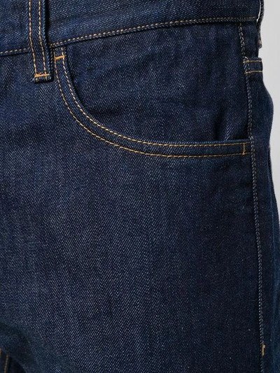 Shop Prada Tapered Cropped Jeans In Blue