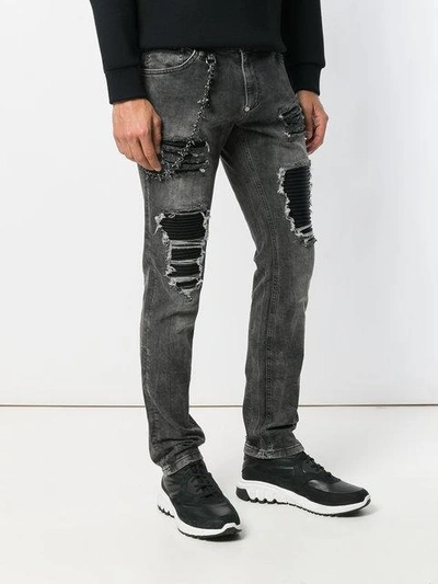 Shop Philipp Plein Distressed Jeans