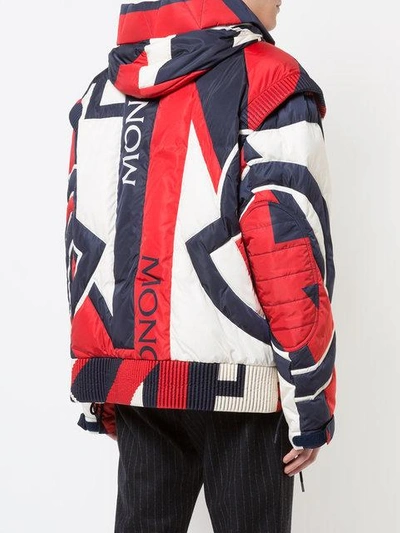Shop Moncler Colour-block Zipped Jacket - Blue