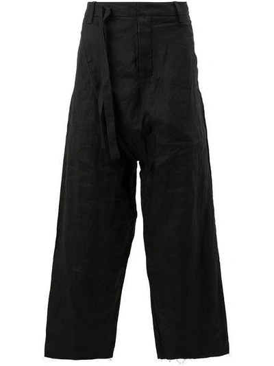 Shop A New Cross Wide Leg Loose Fit Trousers - Black