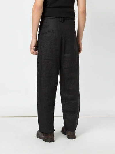 Shop A New Cross Wide Leg Loose Fit Trousers - Black