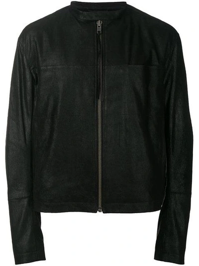 Shop Haider Ackermann Zipped Leather Jacket - Black