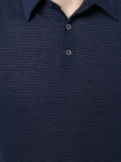 Shop Zanone Striped Polo Shirt In Blue