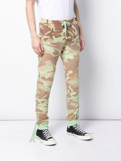 Shop Faith Connexion Camouflage Print Track Pants In Green