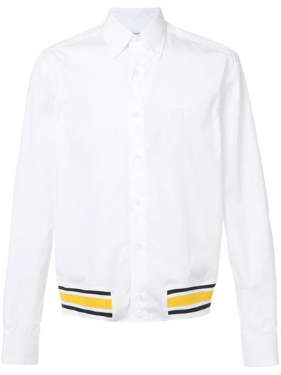 Shop Loewe Contrasting Hem Shirt In White