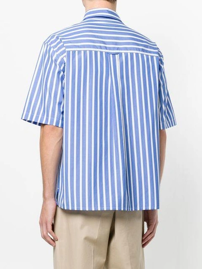 Shop Ami Alexandre Mattiussi Ami De Coeur Short Sleeve Shirt In Blue