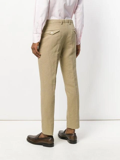 Shop Incotex Skinny Trousers - Neutrals