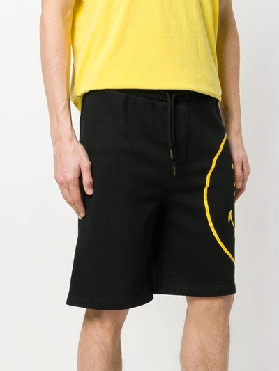 Shop Palm Angels Smiley Pa Shorts - Black