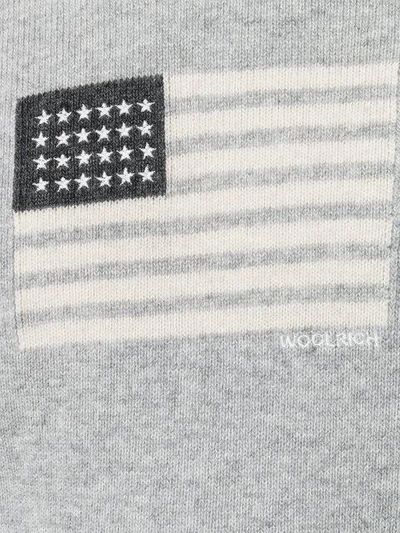 Shop Woolrich Jumper With Flag - Grey