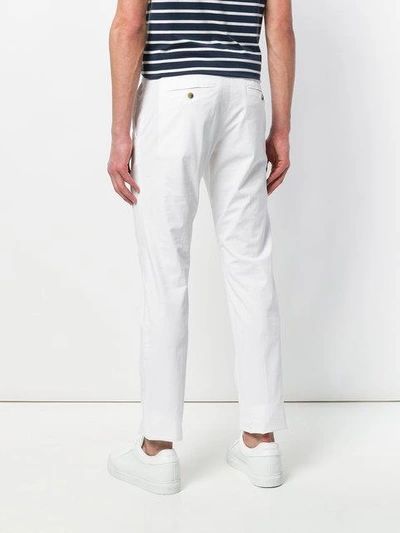 Shop Jacob Cohen Straight Leg Trousers In White