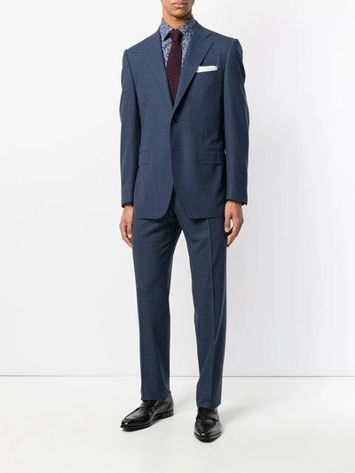 Shop Canali Classic Formal Suit - Blue