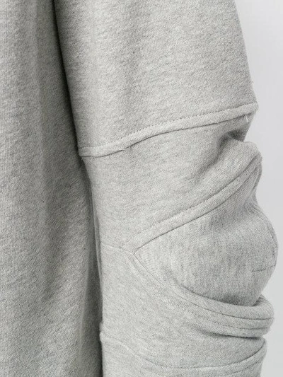 Shop Comme Des Garçons Shirt Crew Neck Deconstructed Sweatshirt - Grey