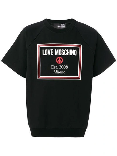 Shop Love Moschino Short Sleeve Sweatshirt