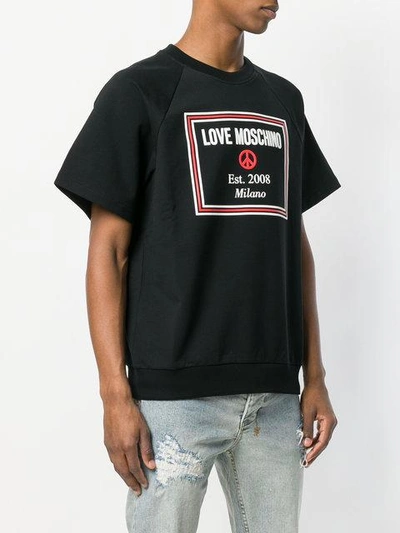 Shop Love Moschino Short Sleeve Sweatshirt