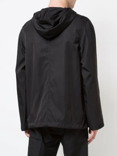 Shop Apc Hooded Winbreaker In Black