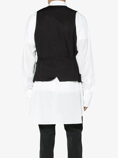 Shop Ann Demeulemeester Floral Patch Waistcoat - Black