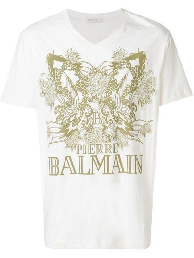 Shop Pierre Balmain Logo Print T-shirt