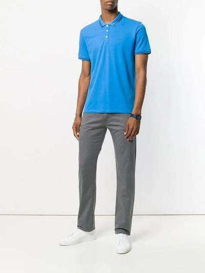 Shop Emporio Armani Slim-fit Chino Trousers