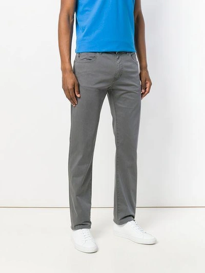 Shop Emporio Armani Slim-fit Chino Trousers