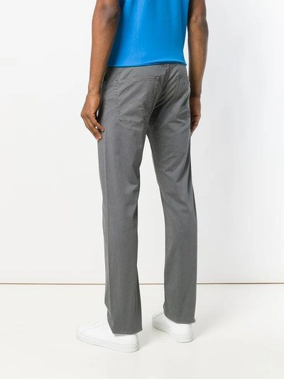 Shop Emporio Armani Slim-fit Chino Trousers