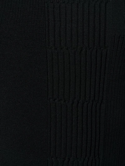 Shop Rick Owens Ribbed Knit Sweater - Black