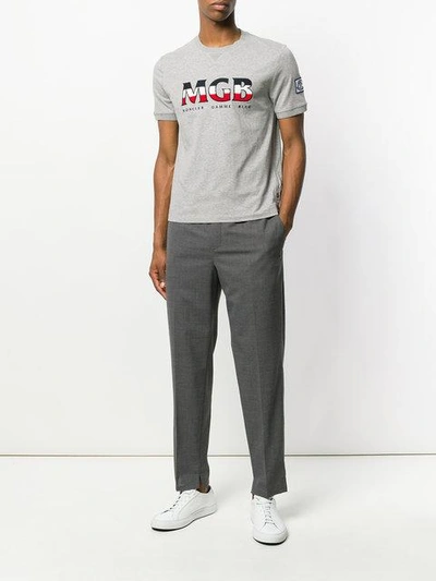 Shop Moncler Logo Print Sweatshirt T In Grey
