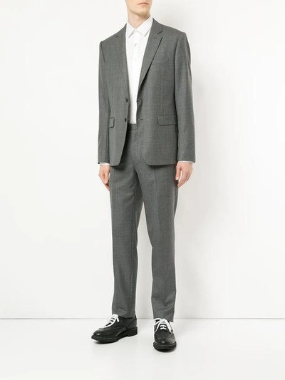 Shop Kenzo Straight-leg Tailored Trousers - Grey