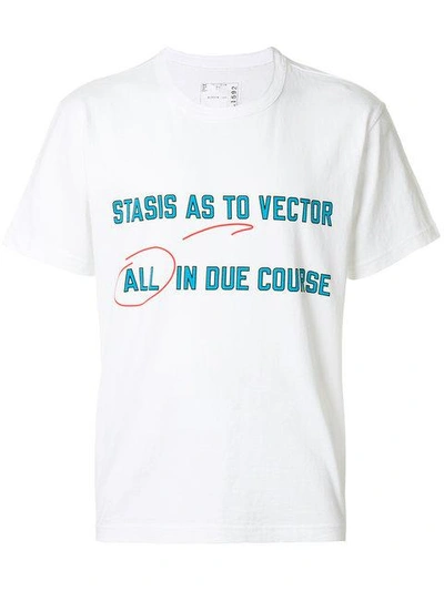 Shop Sacai All In Due Course Print T-shirt - White