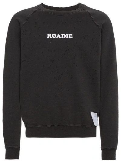 Shop Satisfy Roadie Moth Eaten Sweatshirt - Black