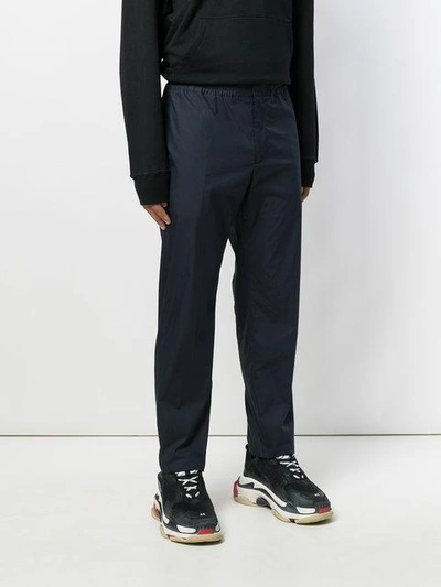 Shop Msgm Tailored Track Pants In Blue