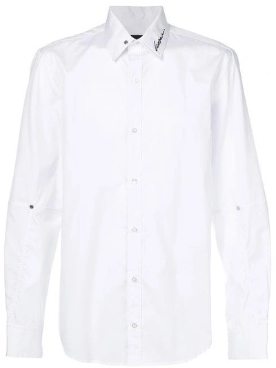 Shop Icosae Embroidery Detail Shirt In White