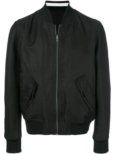 Shop Ann Demeulemeester Reversible Bomber Jacket In Black