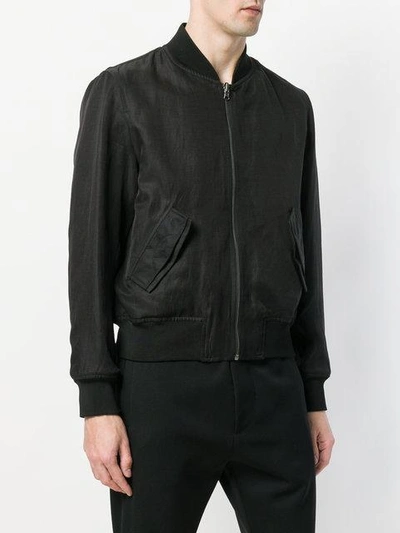 Shop Ann Demeulemeester Reversible Bomber Jacket In Black