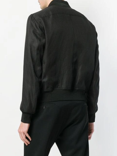 Shop Ann Demeulemeester Reversible Bomber Jacket In Black