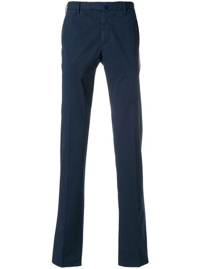 Shop Incotex Chino Trousers In Blue