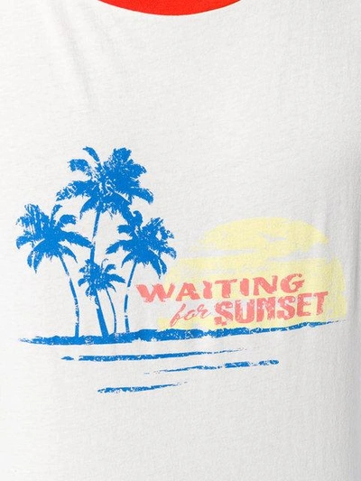 Shop Saint Laurent Waiting For Sunset T-shirt In White