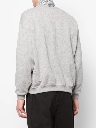 Shop Julien David Crew Neck Jumper - Grey