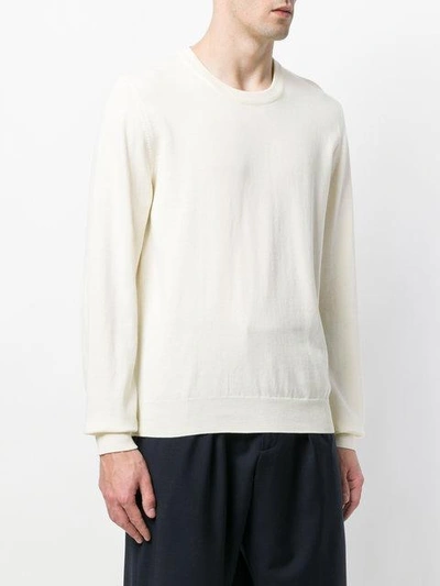 Shop Maison Margiela Elbow Patch Sweater In Neutrals