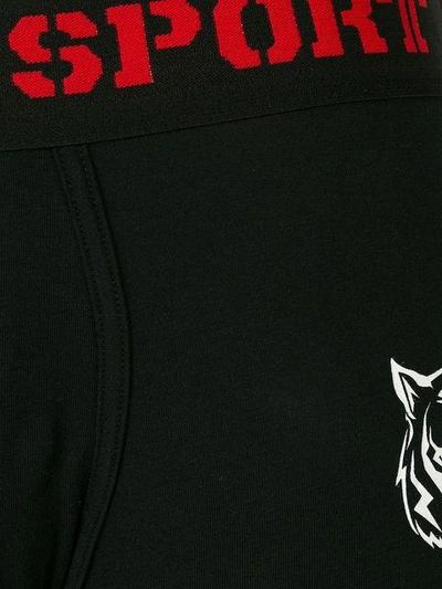 Shop Plein Sport Branded Boxer Briefs - Black