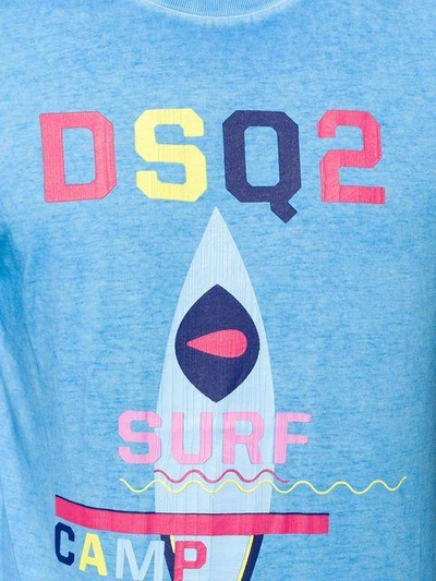 Shop Dsquared2 Logo Patch T-shirt In Blue