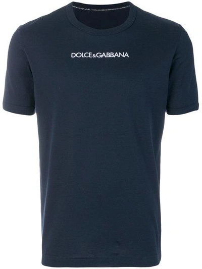 Shop Dolce & Gabbana Chest Slogan T-shirt