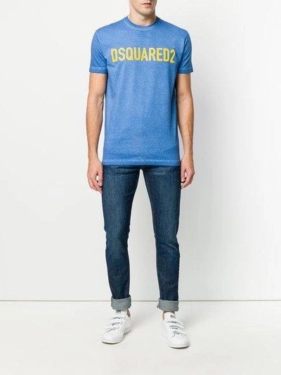 Shop Dsquared2 Logo Print T-shirt - Blue