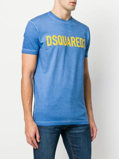 Shop Dsquared2 Logo Print T-shirt - Blue