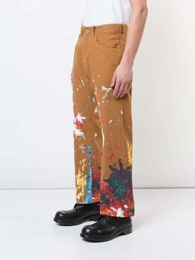 Junya Watanabe Man X Carhartt Paint Splatter Trousers | ModeSens