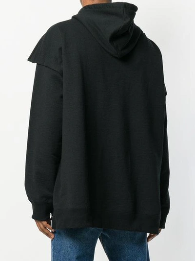 Shop Miharayasuhiro Designer Print Hoodie In Black