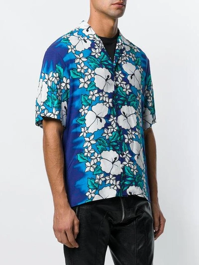 Shop Dsquared2 Hawaiian Print Shirt In Blue