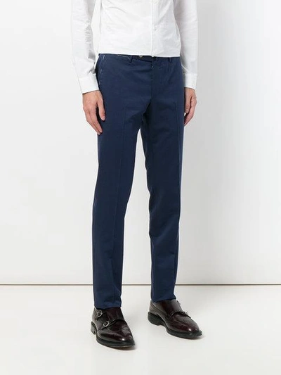 Shop Pt01 Regular Tailored Trousers In Blue