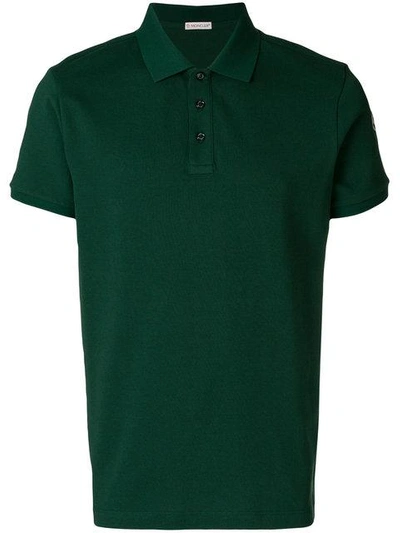 Shop Moncler Classic Polo Shirt - Green