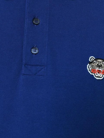 Shop Kenzo Long-sleeved Tiger Crest Polo Shirt